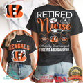 Cincinnati Bengals Retired Nurse Officially Discharged 2026 Vintage Style Women Fans Gift T Shirt - Limotees LLC