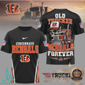 Cincinnati Bengals Skull Old Trucker Forever Fan T Shirt - Limotees LLC