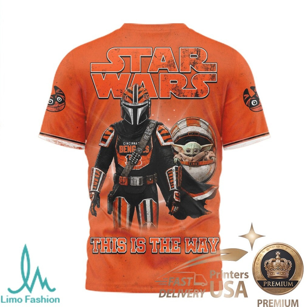 Cincinnati Bengals Star Wars The Mandalorian This Is The Way T Shirt - Limotees LLC