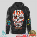 Cincinnati Bengals Sugar Skull Day of the Dead NFL T Shirt - Limotees LLC