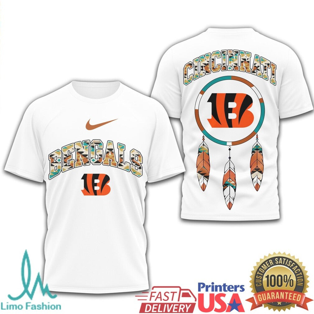 Cincinnati Bengals Tribal Dreamcatcher Culture Inspired NFL T Shirt - Limotees LLC