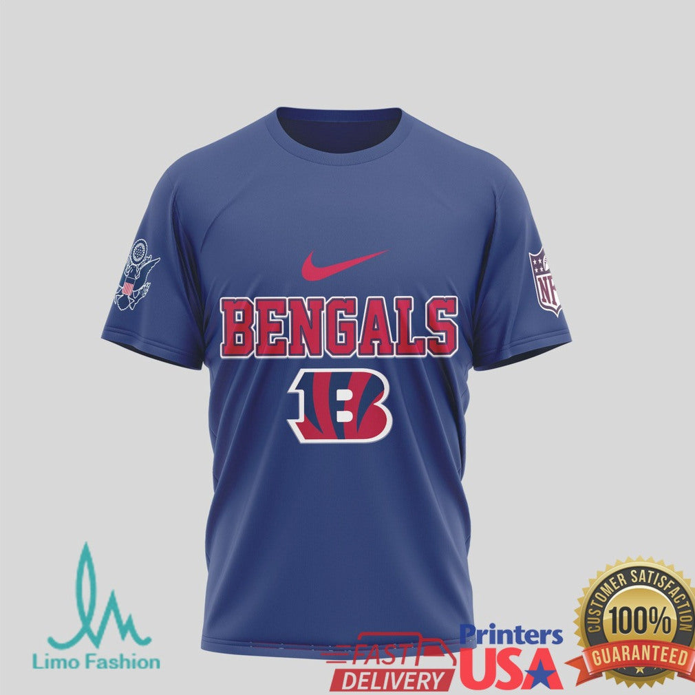 Cincinnati Bengals United States Coast Guard Military Appreciation T Shirt - Limotees LLC