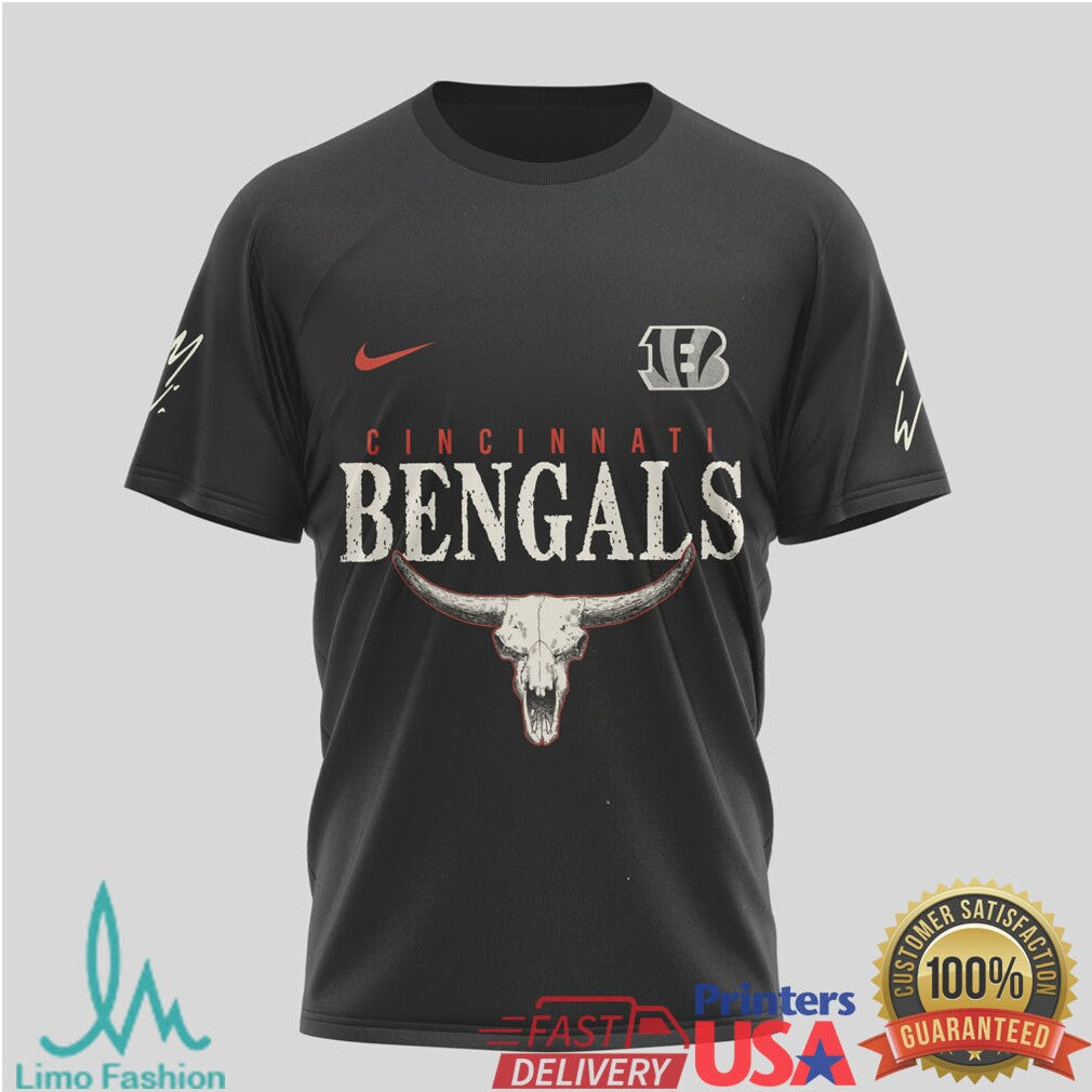 Cincinnati Bengals Western Bull Skull Shirt Bengals Still The Problem Flag Tee - Limotees LLC