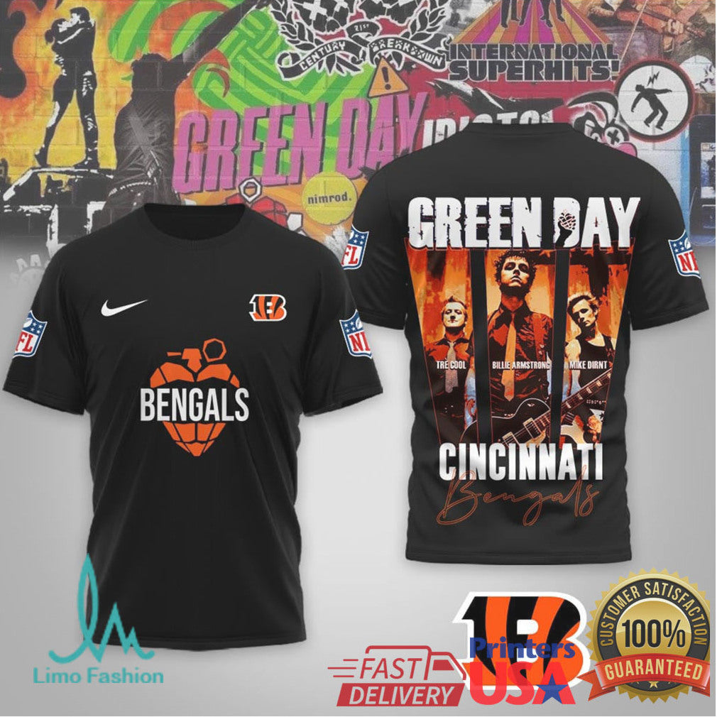 Cincinnati Bengals x Green Day American Idiot Band Mashup Tee - Limotees LLC