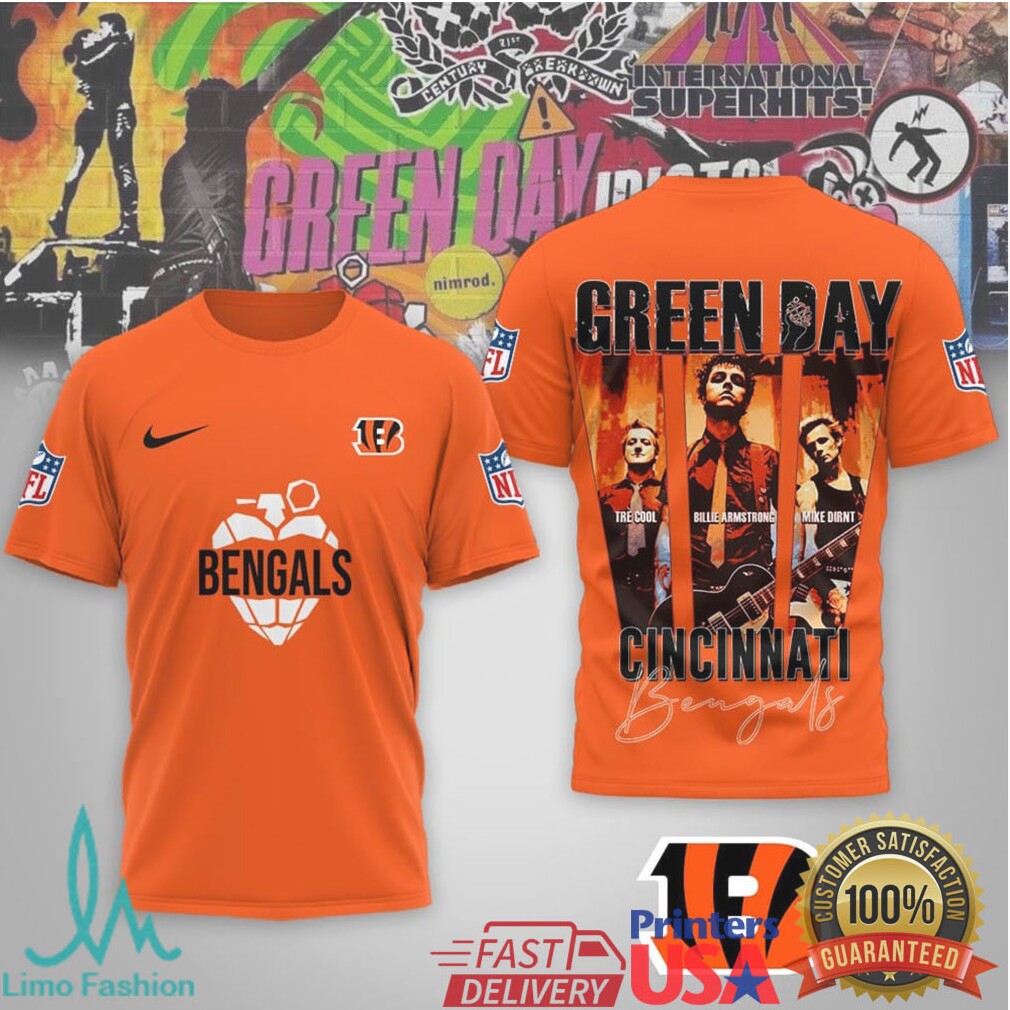 Cincinnati Bengals x Green Day American Idiot Band Mashup Tee - Limotees LLC