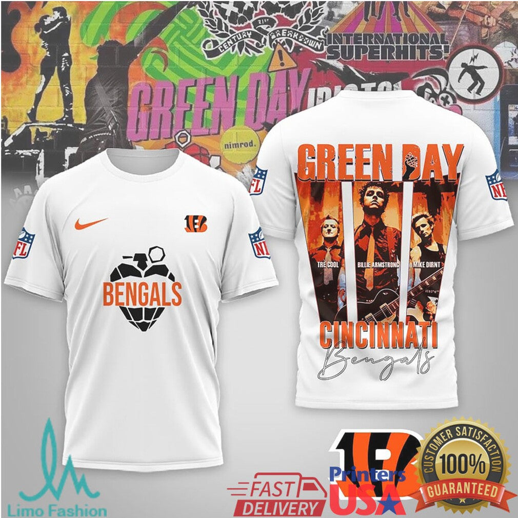 Cincinnati Bengals x Green Day American Idiot Band Mashup Tee - Limotees LLC