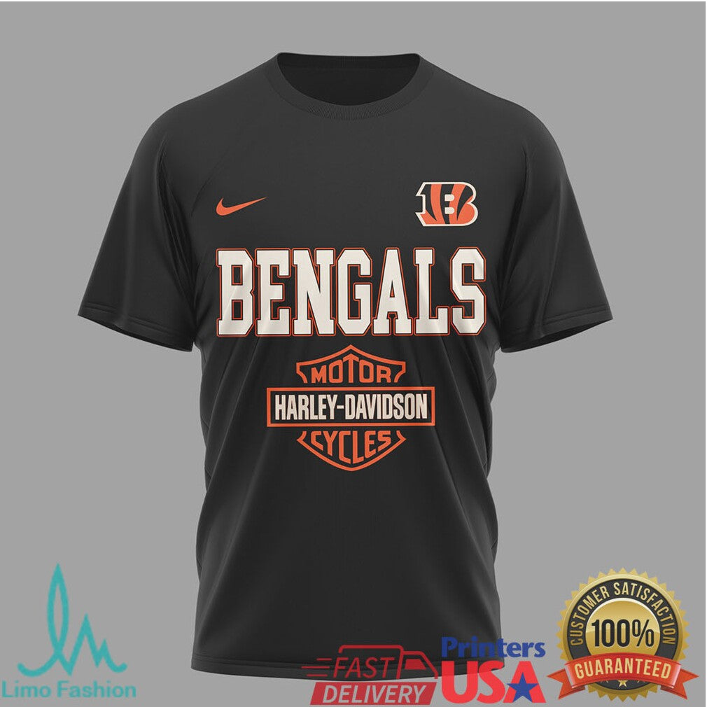 Cincinnati Bengals x Harley Davidson Motor Cycles 1903 2025 Legend T Shirt - Limotees LLC