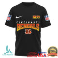 Cincinnati Bengals x KISS Rock Band Vintage Graphic NFL T Shirt - Limotees LLC