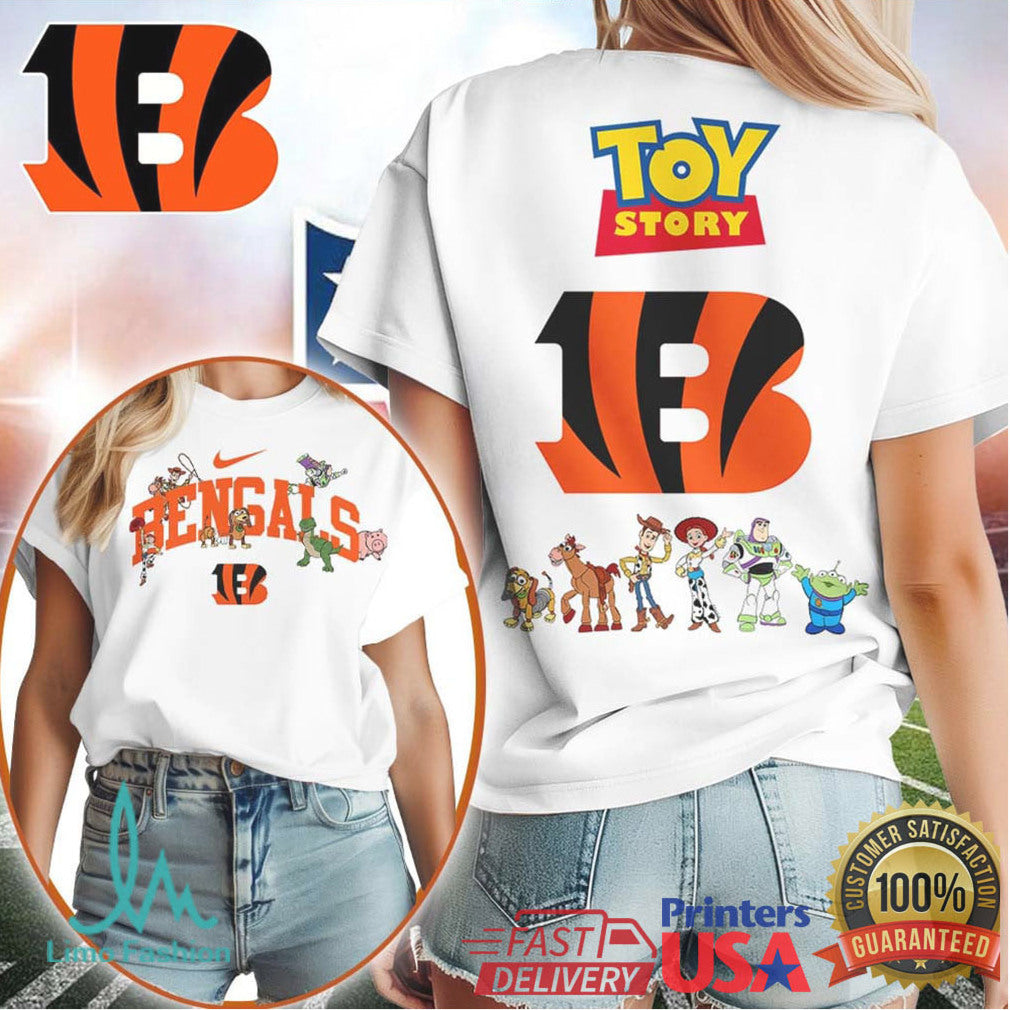 Cincinnati Bengals x Toy Story Characters White Fan T Shirt - Limotees LLC