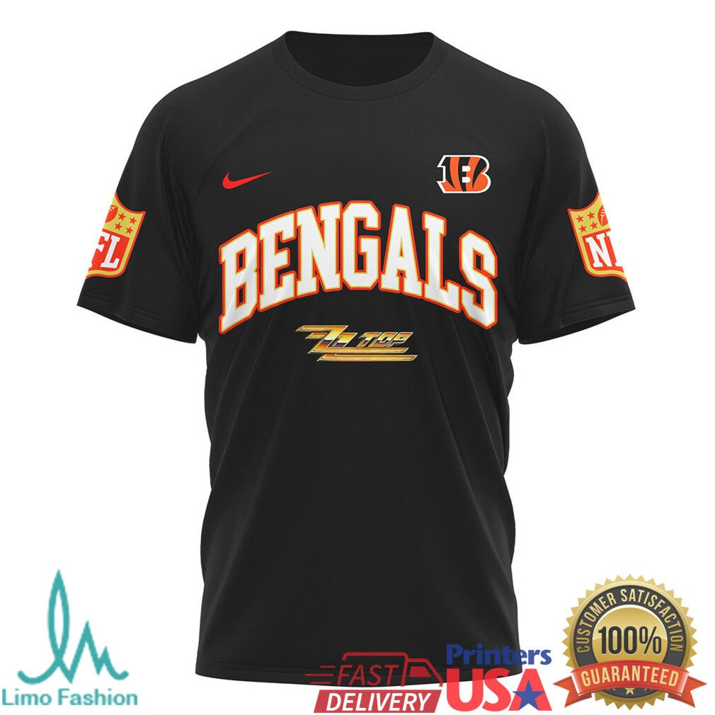 Cincinnati BengalsOfficial NFL ZZ Top Fan 3D Shirt - Limotees LLC
