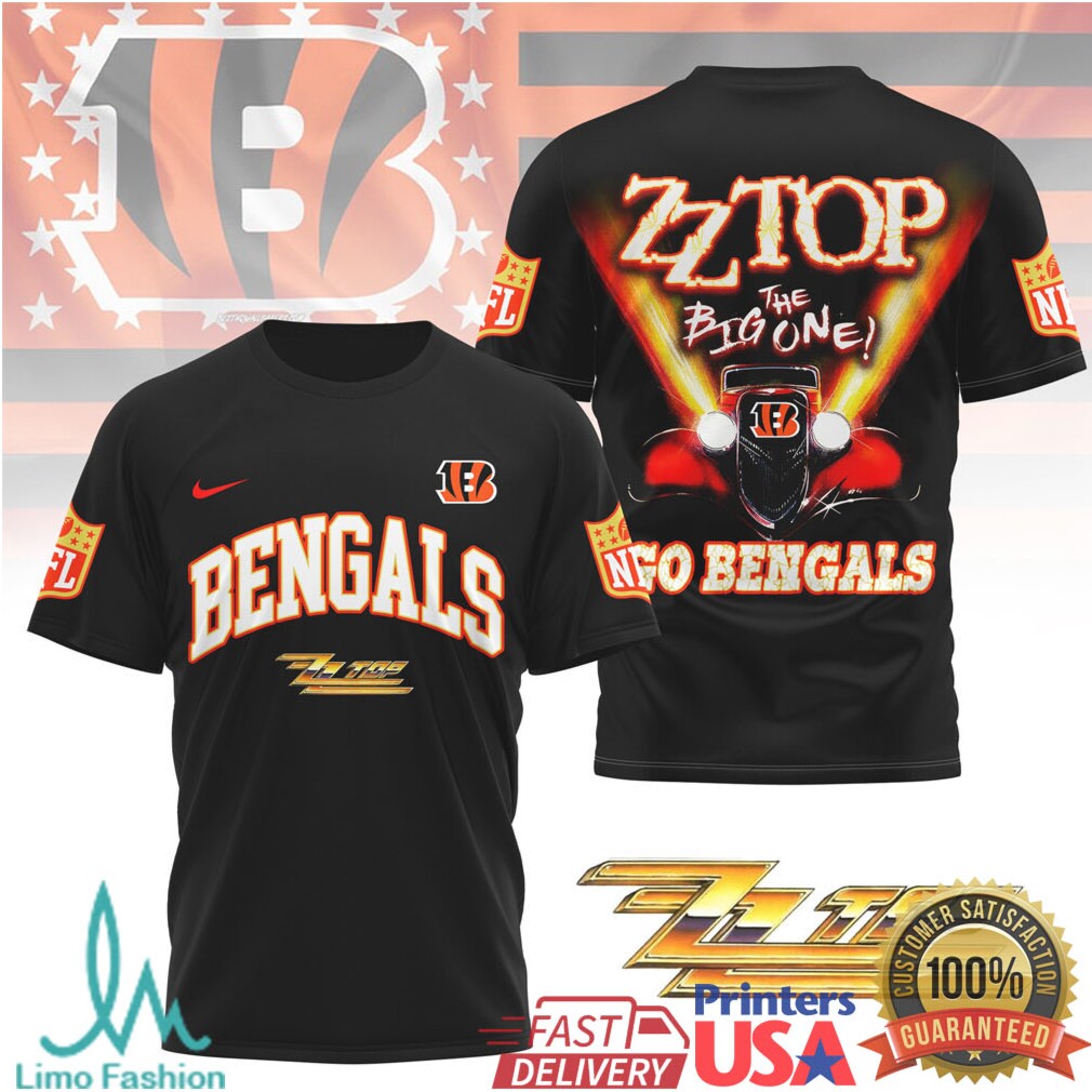 Cincinnati BengalsOfficial NFL ZZ Top Fan 3D Shirt - Limotees LLC