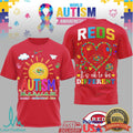 Cincinnati Reds World Autism Awareness Day “It's OK To Be Different” T Shirt - Limotees LLC