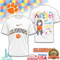 Clemson Tigers Autism Awareness Support Graphic T Shirt - Limotees LLC