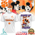 Clemson Tigers Basketball T Shirt Mickey Mouse Ears Up Game On Collegiate Graphic T Shirt - Limotees LLC