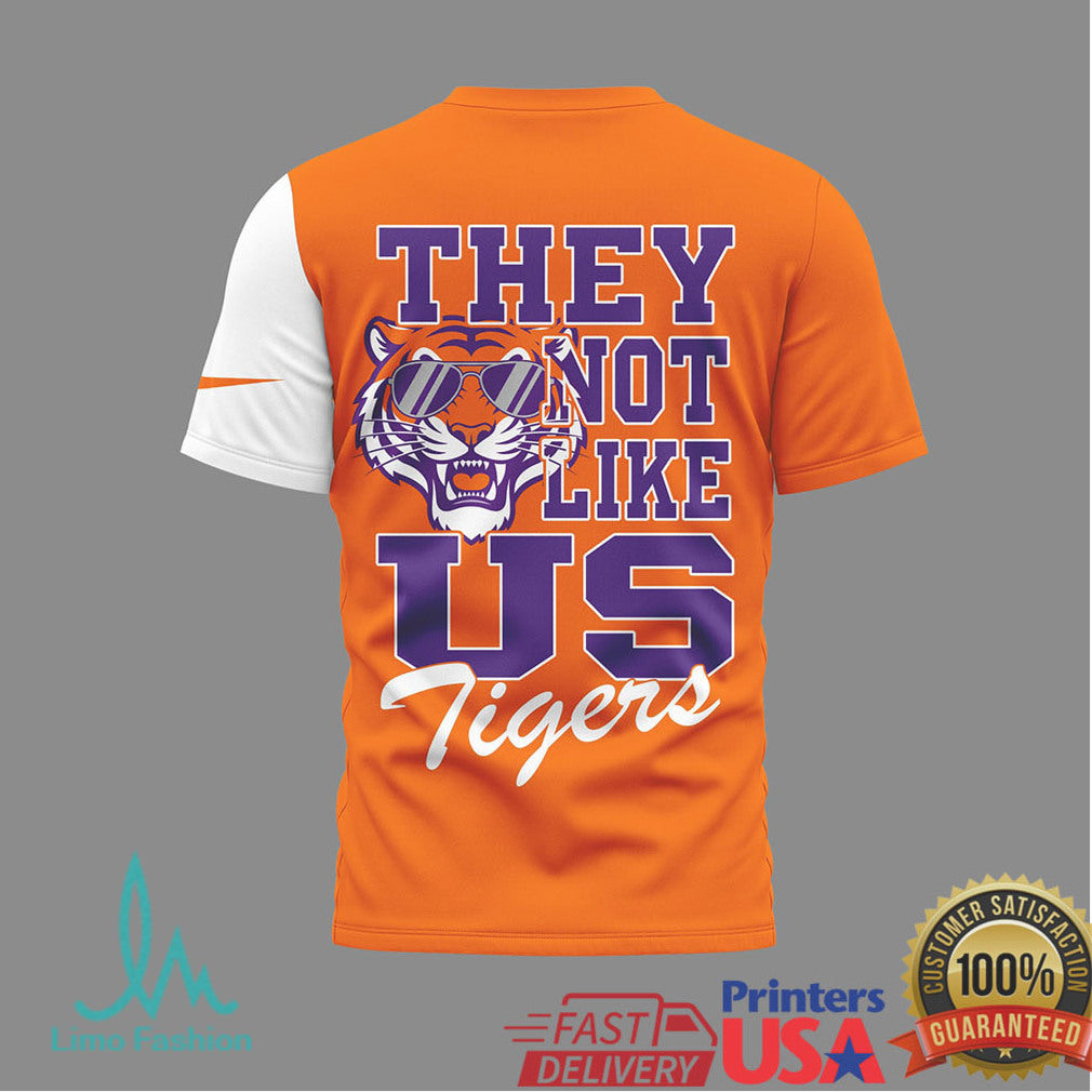 Clemson Tigers “They Not Like Us” Football Mascot Graphic T Shirt - Limotees LLC