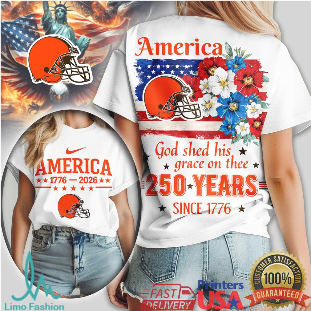 Cleveland Browns America 250 Years 1776 2026 Anniversary T Shirt - Limotees LLC