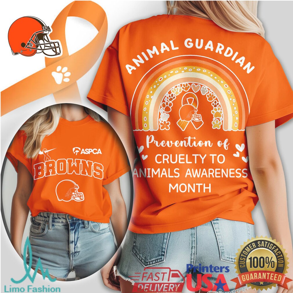 Cleveland Browns Animal Guardian Prevention of Cruelty to Animals Awareness T Shirt - Limotees LLC