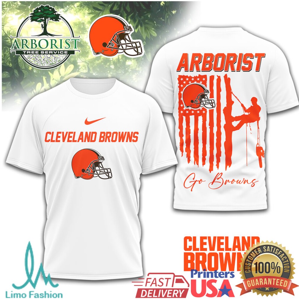 Cleveland Browns Arborist Tree Service Professional Climber Fan Tee - Limotees LLC