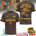 Cleveland Browns Brown and Proud UPS Edition Custom Football Tee - Limotees LLC