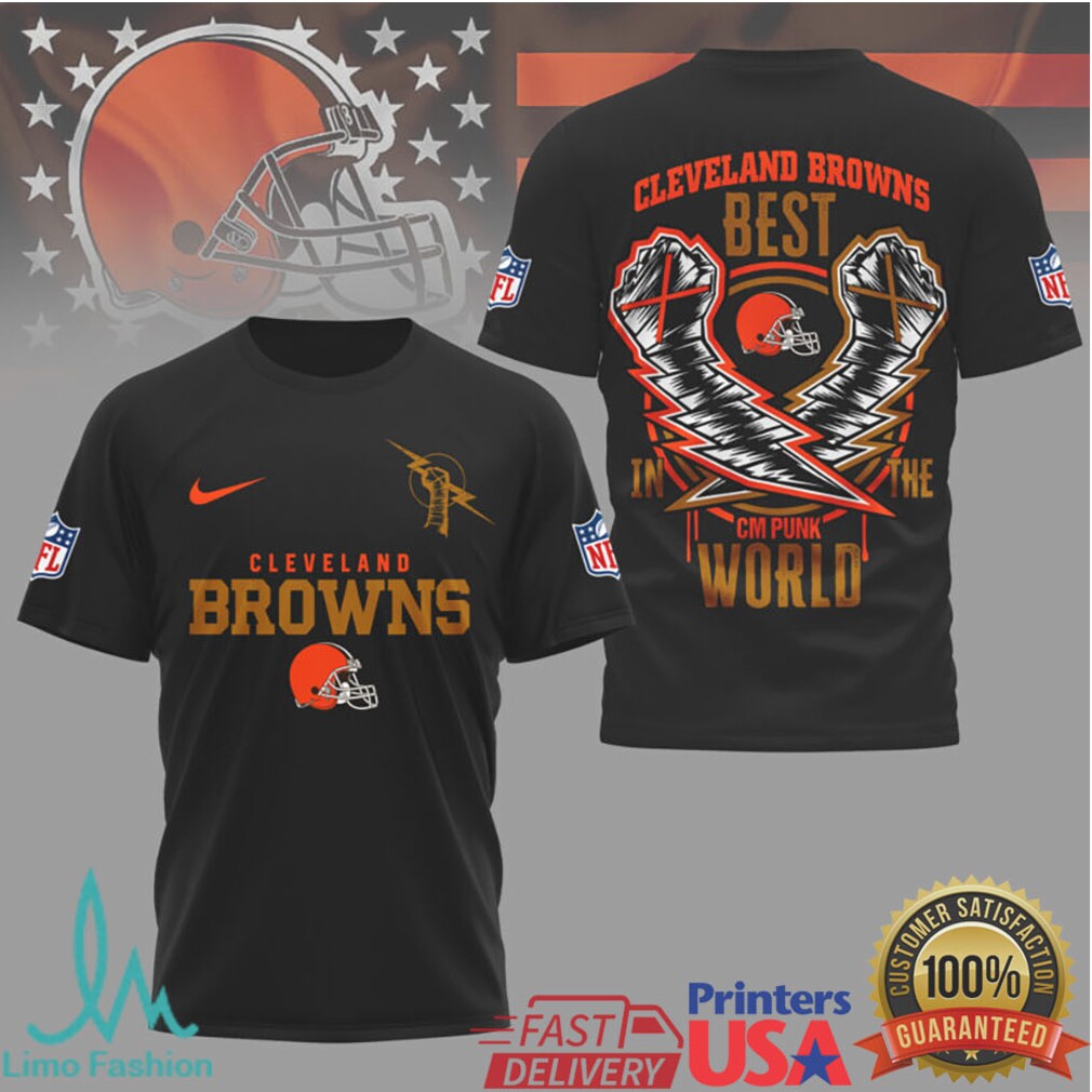 Cleveland Browns CM Punk Best In The World Fan Merchandise T Shirt - Limotees LLC