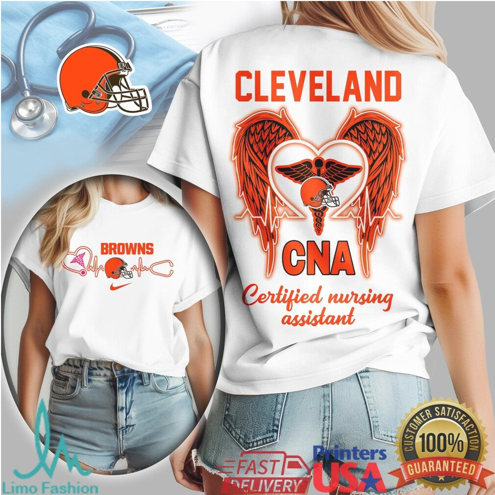 Cleveland Browns CNA T Shirt Brownies Fan Nursing Assistant Medical T Shirt - Limotees LLC
