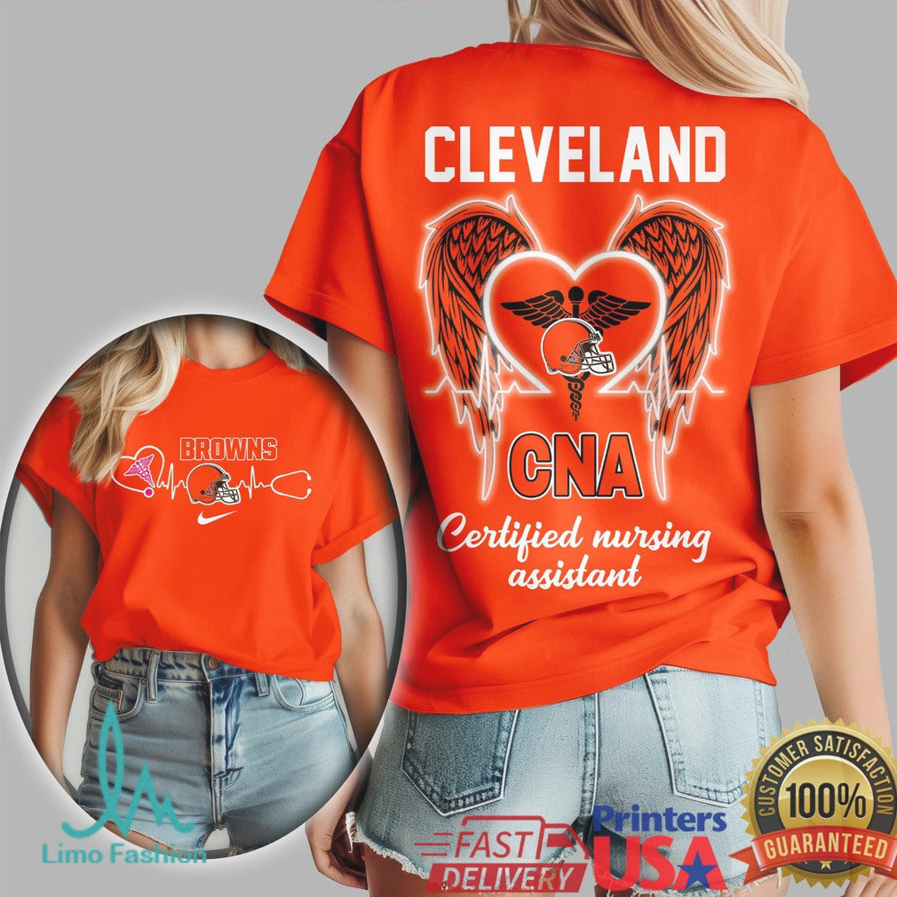 Cleveland Browns CNA T Shirt Brownies Fan Nursing Assistant Medical T Shirt - Limotees LLC