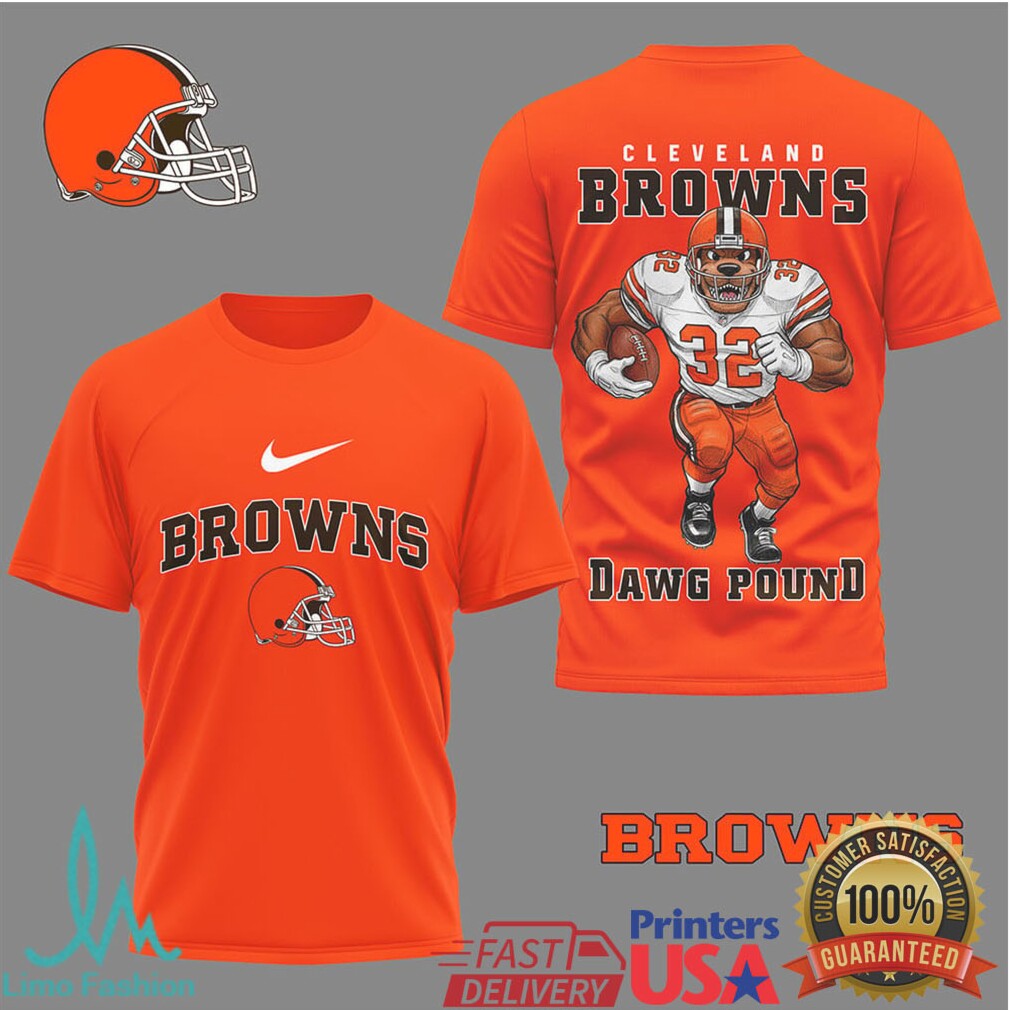 Cleveland Browns “Dawg Pound” Mascot Football Graphic T Shirt - Limotees LLC