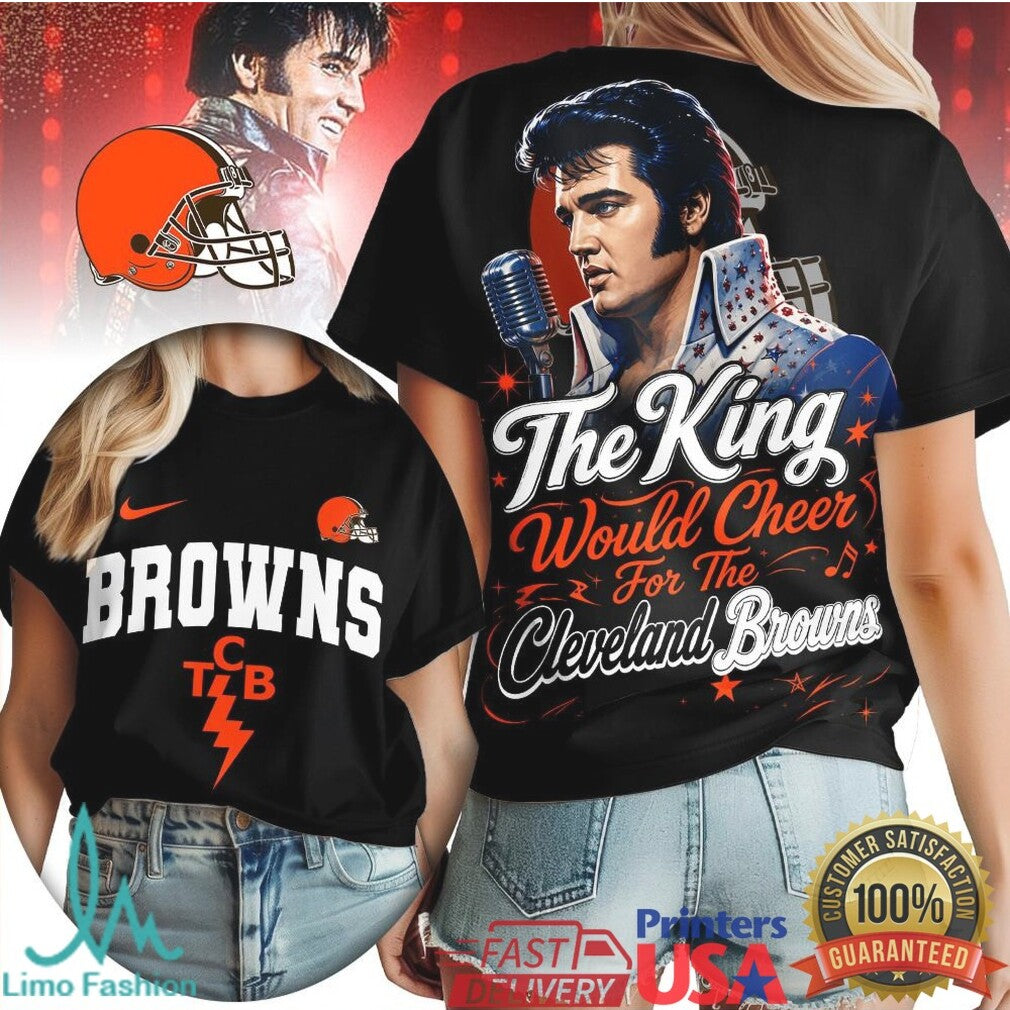 Cleveland Browns Elvis Presley The King Cheer T Shirt - Limotees LLC