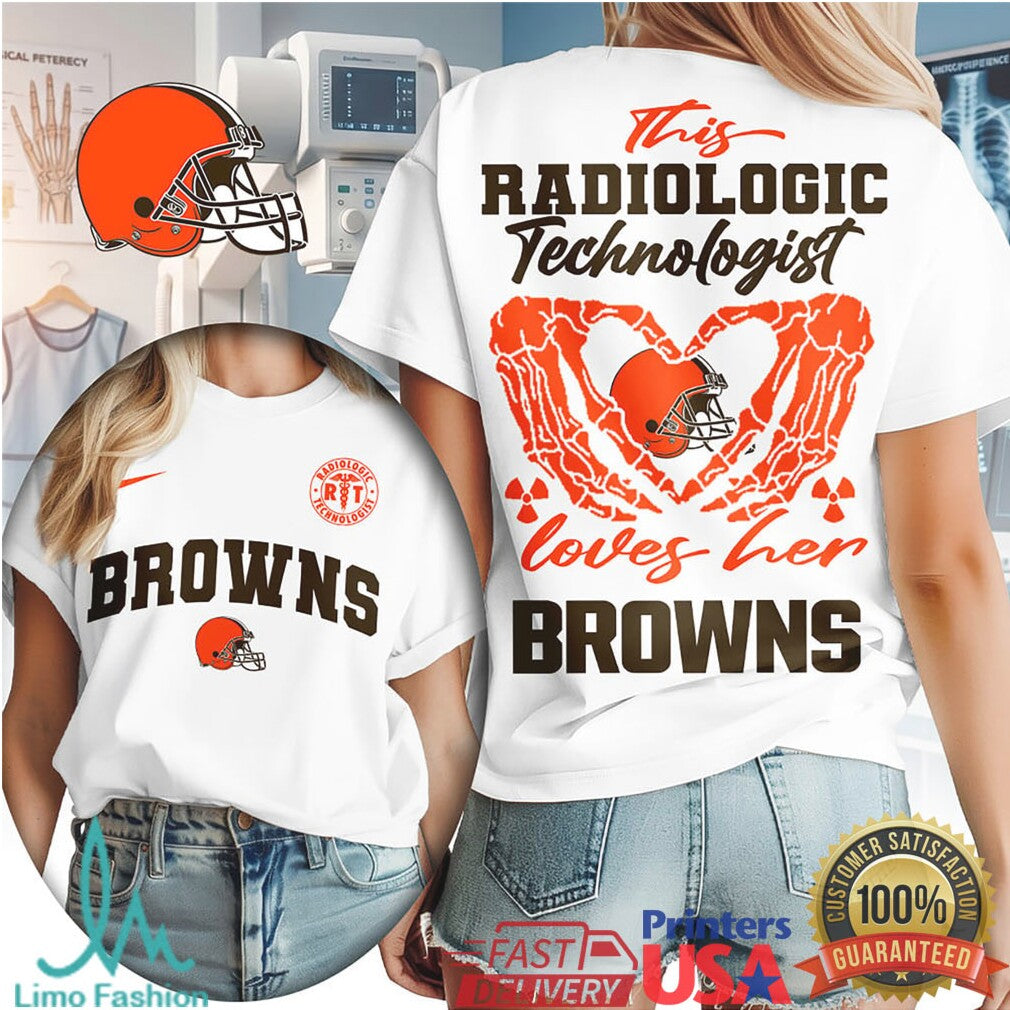 Cleveland Browns Football This Radiologic Technologist Loves Her Browns Women Fans Retro T Shirt