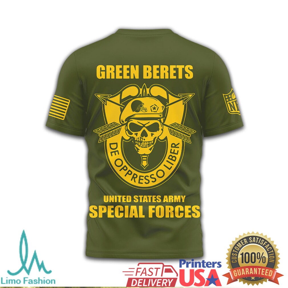 Cleveland Browns Green Berets US Army Special Forces Olive Military T Shirt - Limotees LLC