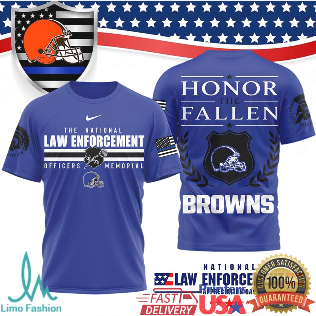 Cleveland Browns Honor the Fallen Law Enforcement Appreciation T Shirt - Limotees LLC