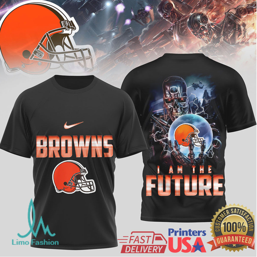 Cleveland Browns “I Am The Future” Robotic Helmet Sci Fi T Shirt - Limotees LLC
