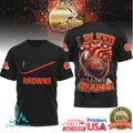Cleveland Browns “I Bleed Brown & Orange” Heart Fan T Shirt - Limotees LLC