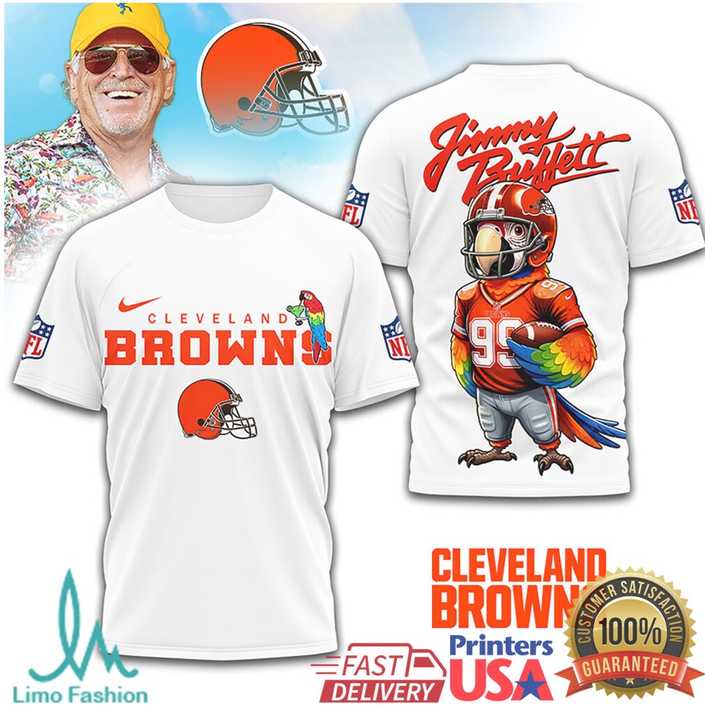 Cleveland Browns Jimmy Buffett Parrot Mascot Football T Shirt