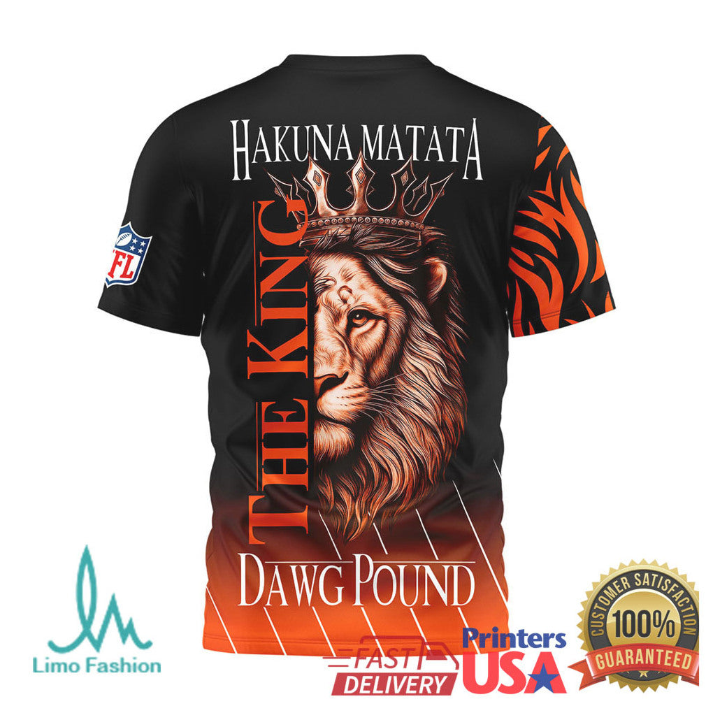 Cleveland Browns Lion The King Hakuna Matata Dawg Pound 3D All Over Print T Shirt - Limotees LLC