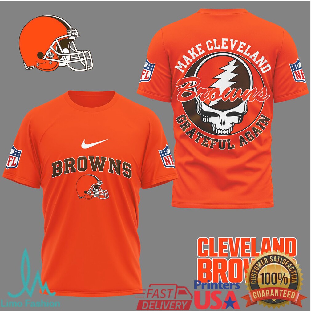Cleveland Browns Make Cleveland Grateful Again Retro Football Graphic Tee