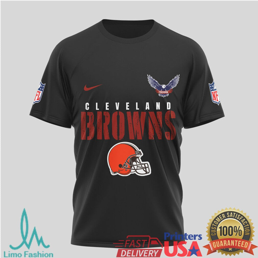 Cleveland Browns Military Appreciation Veterans Day Black T shirt - Limotees LLC