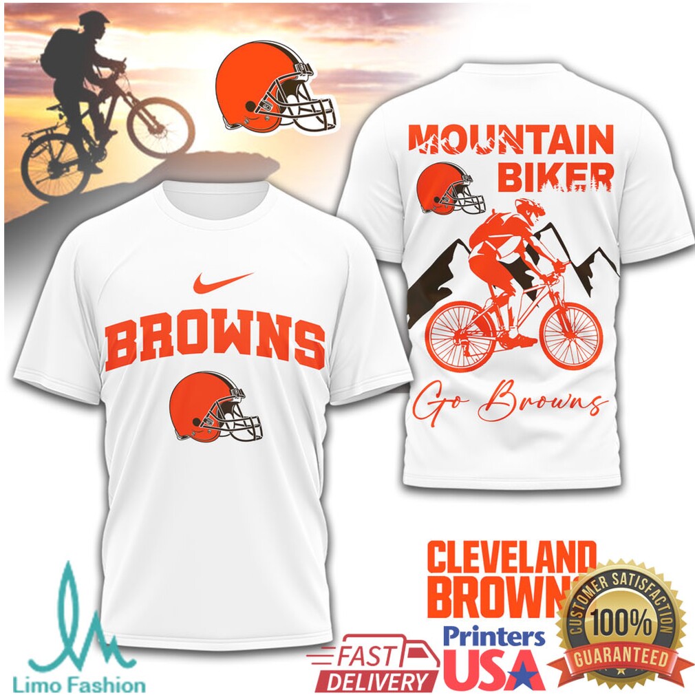 Cleveland Browns Mountain Biker Graphic Tee Go Browns Fan Shirt - Limotees LLC