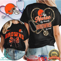 Cleveland Browns Nurse by Heart T Shirt Gameday Gear for Registered Nurses - Limotees LLC