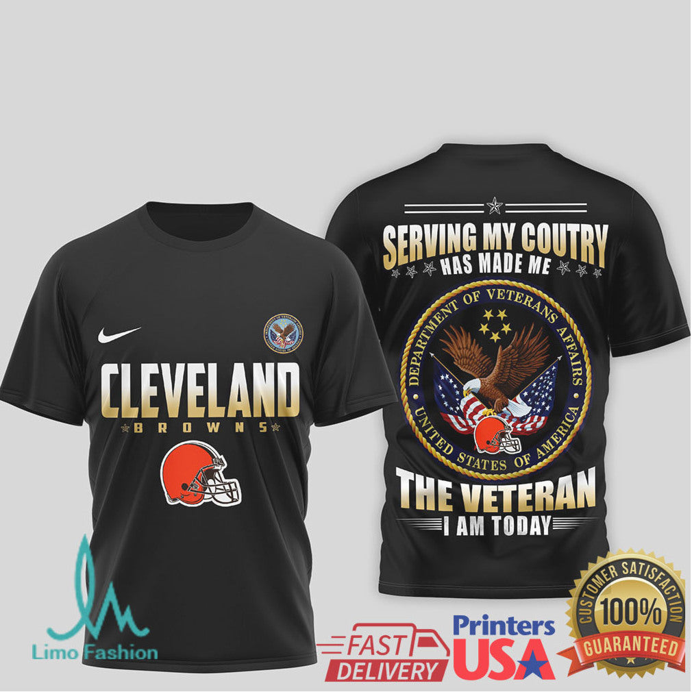Cleveland Browns Official NFL Department Of Veterans Affairs 3D Shirt - Limotees LLC