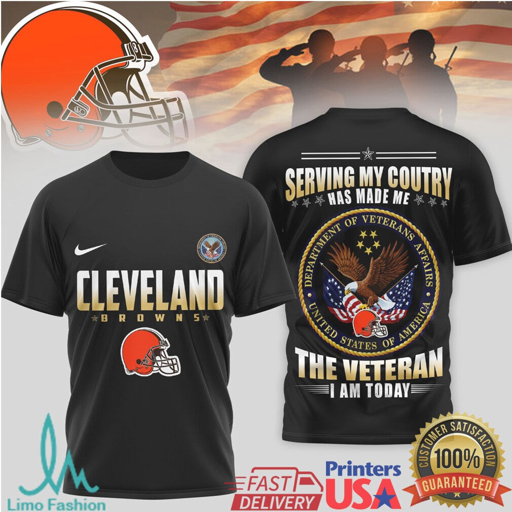 Cleveland Browns Official NFL Department Of Veterans Affairs 3D Shirt - Limotees LLC