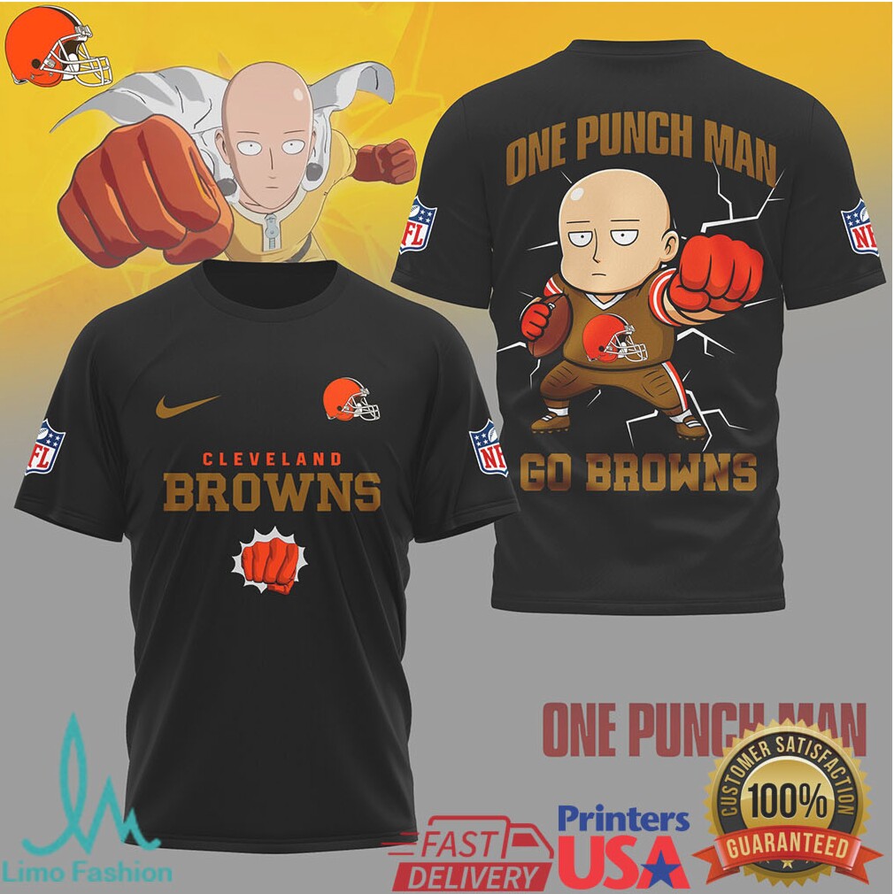 Cleveland Browns One Punch Man Saitama Anime Football Tee - Limotees LLC