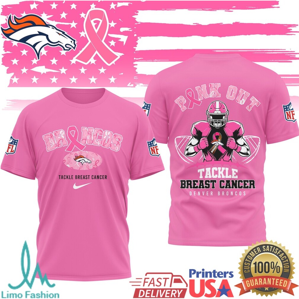 Cleveland Browns Pink Out Tackle Breast Cancer NFL Support T Shirt - Limotees LLC
