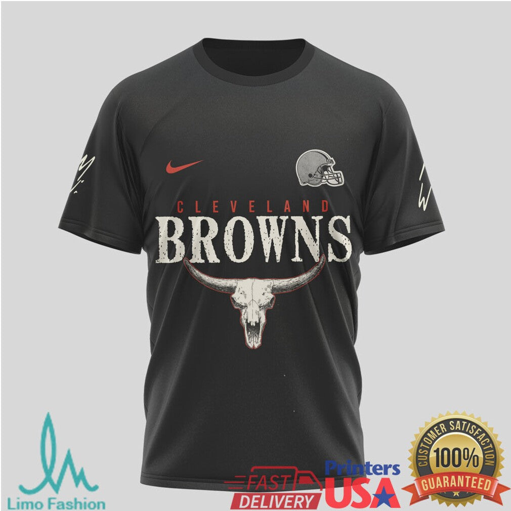 Cleveland Browns Retro Western Skull T Shirt Still The Problem Apparel - Limotees LLC