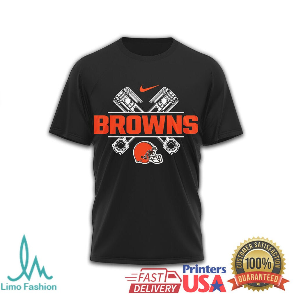 Cleveland Browns “Ride To Live” Motorcycle Fan T Shirt - Limotees LLC