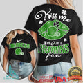 Cleveland Browns St. Patrick'S Day Kiss Me I'M A Fan Tshirt - Limotees LLC