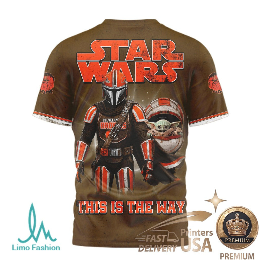 Cleveland Browns Star Wars The Mandalorian This Is The Way T Shirt - Limotees LLC