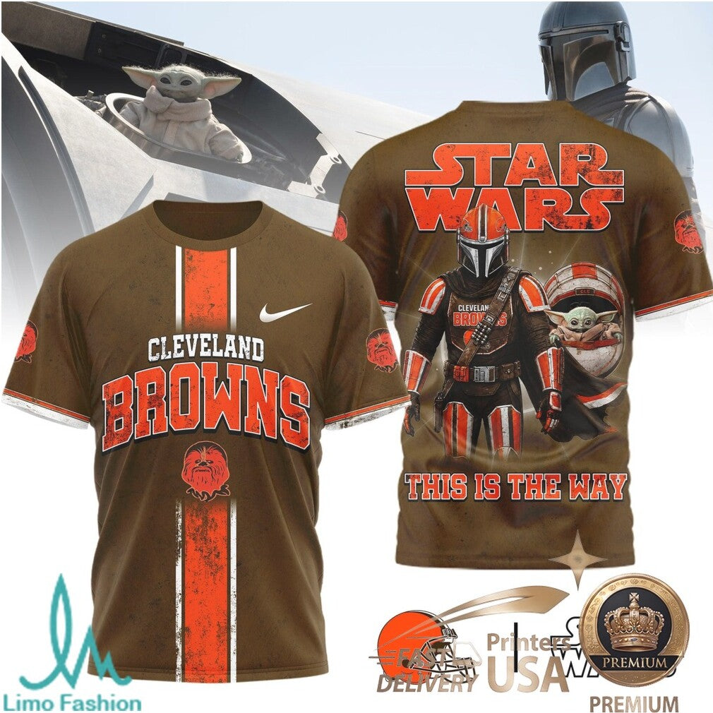 Cleveland Browns Star Wars The Mandalorian This Is The Way T Shirt - Limotees LLC