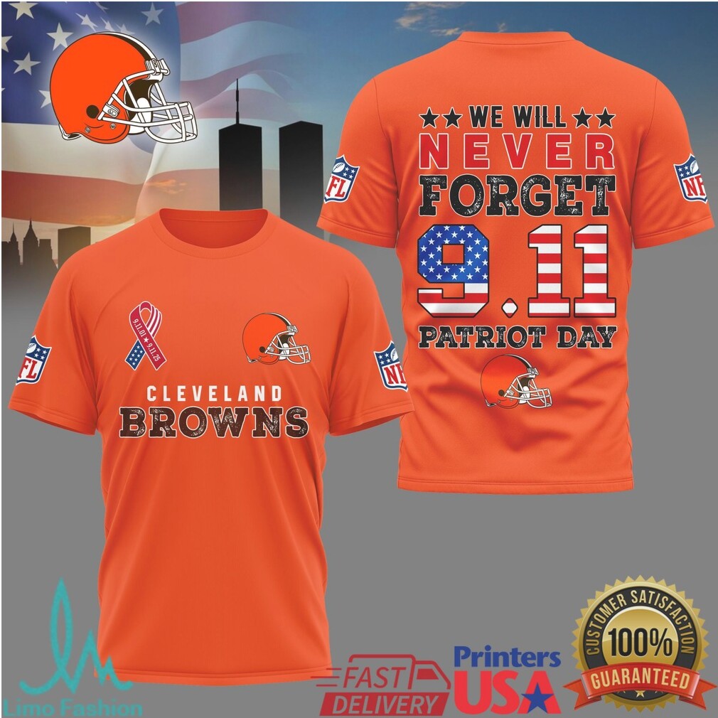 Cleveland Browns & Washington Commanders Patriot Day 9.11 Never Forget Tribute T Shirt - Limotees LLC