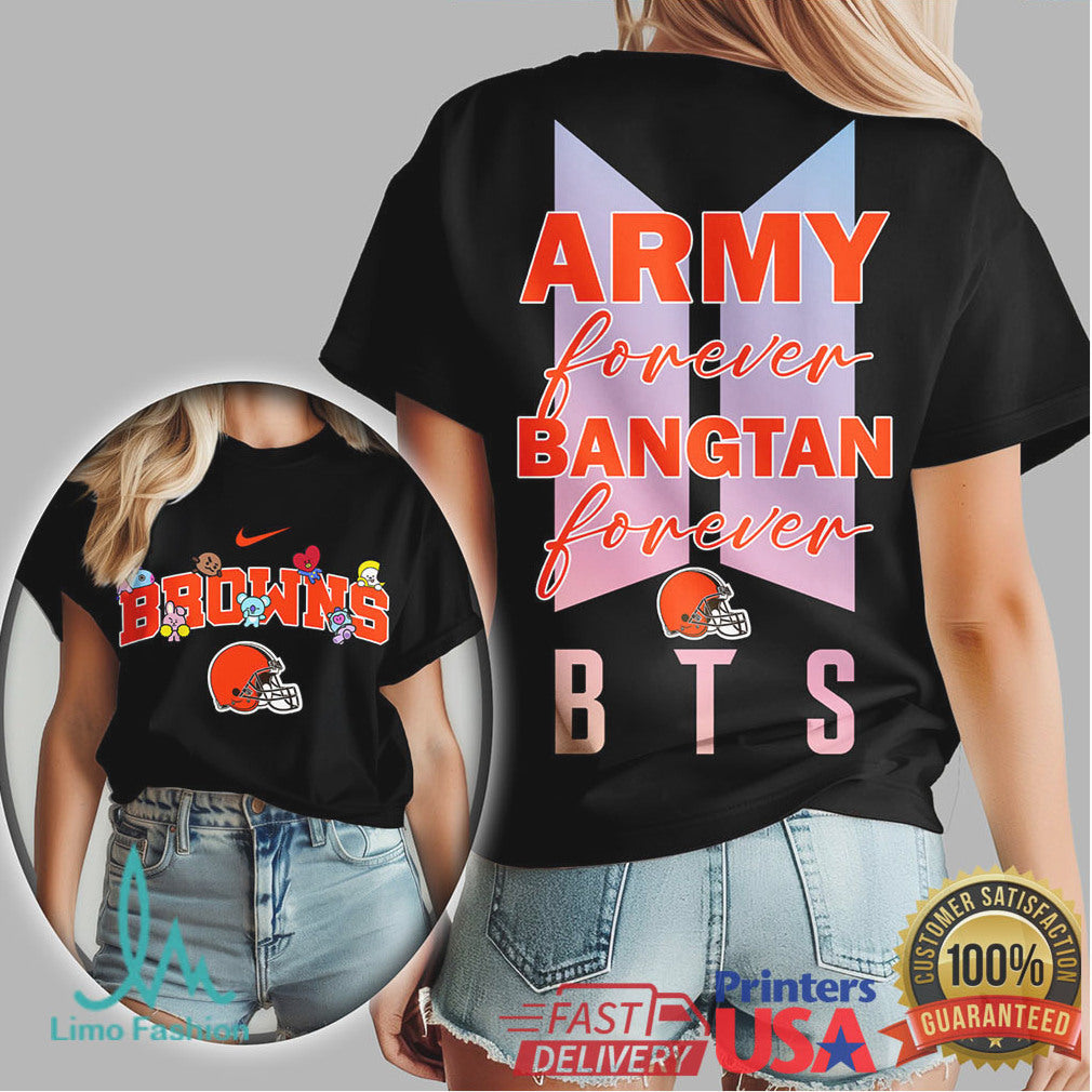 Cleveland Browns x BTS Army Forever Bangtan Forever K Pop Tee - Limotees LLC